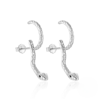 wholesale Metal: 925 Sterling Silver Creative And Fun Adjustable Snake Earrings,,ins,-Platinum 925 silver