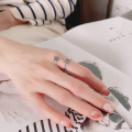 wholesale S925 Sterling Silver Creative CD Letter Star Chain Ring Ins Niche Minimalist Style Versatile Index Finger Ring-0-3