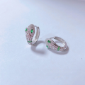 wholesale S925 Sterling Silver Maker's Fashionable Euro-American Micro-Inlaid Zirconia Dazzling Serpent Ear Clips Trendy Style Unisex Snake-shaped Jewelry-0-0
