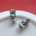 wholesale 999 Silver Jewelry Components: Fu Character, Lotus, Twist Spacer Beads, Zhajilamu Barrel Beads for DIY Bracelet String Accessories-0-8