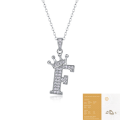 wholesale 925 silver popular 26-letter alphabet necklace for women, stylish and elegant moissanite cross-border collarbone chain-0-36