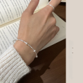 wholesale S925 Sterling Silver A Few Liang Broken Silver Swarovski Pearl Bracelet INS Minimalist Daily Commute Style Jewelry S6274-0-1