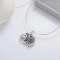wholesale S990 silver retro antique hollow resin pendant with auspicious Ruyi design, trendy and versatile style-0-2