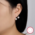 wholesale S925 Silver Cross-Border Europe and America Hot-Selling Freshwater Pearl Ear Clasps, Simple and Fashionable Retro High-End Earrings-0-3