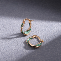 wholesale Metal material new trendy French light luxury earrings, small and unique design, minimalist women's earrings, elegant ear accessories-xb811-white gold