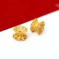 wholesale 925 Sterling Silver Gold Plated Hand-Chiseled Ancient Method Silver Double-Sided Flower Bead Caps Double-Ended Spacer Beads for DIY Bracelets Necklaces-0-6