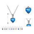 wholesale S925 Sterling Silver Cloud-Pull Twelve Birthstone Zodiac Constellation Heart Zircon Necklace, Cross-Border Hot Seller Manufacturer-0-3