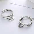 wholesale Metal S925 Chain Planet Roman Numeral Vintage Ring Saturn Pattern Trendy Hip-hop Ins Style New-0-1