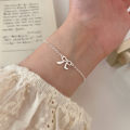wholesale S925 Sterling Silver Minimalist Bow Bracelet for Women, Korean Summer Style Versatile High-End Sense Accessory-0-0