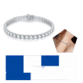wholesale Metal material, cross-border Europe and America best-selling 35mm 45mm 55mm moissanite four-prong tennis bracelet source factory supply-0-7