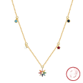 wholesale S925 Sterling Silver 14K Gold Plated Star Pendant Choker Necklace for Women-0-0