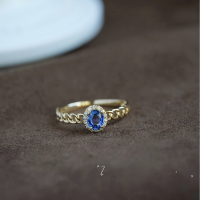 wholesale S925 Sterling Silver Overall Red Elk Original Personalized Chain Ring, Ultra Sparkly Fashion Band Finger Tail Ring, French Light Luxury for Women-BZ0371-Gold US Size 9