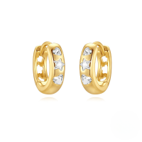 wholesale 925 Sterling Silver With Zirconia Exquisite Super Sparkly Stackable Ear Cuff,ins。-Gold#4 925 silver