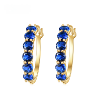 wholesale S925 Sterling Silver Light Luxury Fashionable Color Zirconia Earrings with Exquisite Cultured Ruby-White zirconium 925 silver