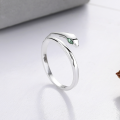 wholesale S925 Sterling Silver Green Diamond Serpent Open Ring, Stylish and Luxurious Index Finger Ring, Direct from Premium Manufacturer-0-1