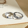 wholesale 18K Gold Retro Sapphire New Style Diamond Ring for Women, Small and Unique Design, 9K Gold Moissanite Gemstone Couple's Matching Bands-0-2