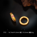 wholesale Metal: 925 Silver Gold Plated Running Ring Charm Love Zircon Running Ring Handmade DIY Accessories Ring Loop Large Bracelet Necklace-0-7
