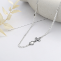 wholesale S925 Sterling Silver Retro Heart Cross Splice Necklace Ins Sweet Temperament Lady Style Collarbone Chain-0-1