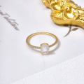 wholesale Electro-plated K gold, natural moonstone, sterling silver, versatile ring wholesale manufacturer sources for Japanese light luxury jewelry-0-1