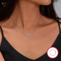 wholesale S925 Sterling Silver Amazon Best-Selling Women's Versatile Niche Chain Twelve Zodiac Signs Zircon Pendant European and American Jewelry-Aries 925 silver