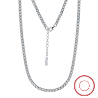 wholesale S925 Sterling Silver Cloud-Pull Jewelry Zircon Tennis Necklace Single Row Square Factory Direct Best Seller-1.5mm zirconium, 35+5cm weight: 5.4g 925 silver