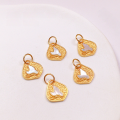 wholesale S925 silver gold-plated natural white shell, abalone shell, butterfly, fox accessories DIY semi-finished bracelet and necklace charms-0-12