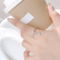 wholesale S925 Sterling Silver Butterfly Ring for Women, Ins Minimalist Style, Fashionable and Versatile, Fresh and Sweet, Light Luxury Ring Chain-0-4