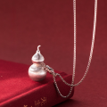 wholesale S925 Silver Fresh and Sweet Ins Style Niche Design Exquisite Brushed Gourd Necklace Y02077-0-0