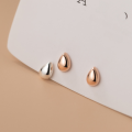 wholesale S925 Silver Polished Waterdrop Thread Ear Studs for Women, Korean Style Summer Minimalist Student Ear Jewelry M02023-0-1