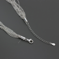 wholesale S925 Sterling Silver Textured Multi-layer Bead Necklace Ins Style High-end Personal Collarbone Chain Women Y00113-0-4
