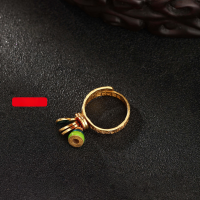 wholesale Metal: S925 ancient method silver gold-plated Adjustable open ring for Gold, Wood, Water, Fire, Earth Handmade DIY silver jewelry accessory-Gold, Wood, Water, Fire and Earth Rings