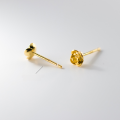 wholesale S925 Sterling Silver Minimalist Forest-style Rose Stud Earrings Small and Stylish Commuting Ear Accessories for Women M05029-0-3