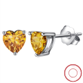 wholesale S925 Sterling Silver December Birthstone Earrings, Heart-shaped Zircon Cross-border Best Seller-0-15