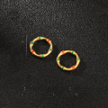 wholesale Gold-plated 925 ancient silver fittings, enamel peace ring, bamboo joint running ring, bead ring, closed ring for DIY bracelet cord weaving-0-6