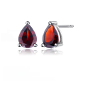 wholesale S925 Silver Natural Topaz Pear-Shaped Earrings Stock, Fashion Minimalist Style Elegant Natural Gemstone Earrings-0-10