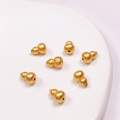 wholesale Metal S925 gold-plated gold bean calabash five-strand spacer bead through-hole accessories bracelet necklace stringing DIY semi-finished products-0-4