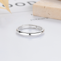 wholesale S925 Sterling Silver Korean Style Minimalist Plain Smooth Ring for Daily Commute and Versatile Wear, Adjustable Index Finger Ring-0-2