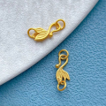 wholesale S925 Silver Gold Plated 24K Phoenix S-Clasp Extension Chain Pearl Fish Clasp DIY Accessories-0-9