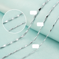 wholesale S925 silver minimalist trendy necklace, Korean-style 08 tooth blade angle accessory, cross-border fashion chain-0-2
