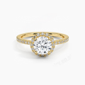 wholesale 9/10/14/18K Gold Moissanite Engagement Ring with Certificate, 1 Carat, Cross-Border, Minimalist Style-0-1