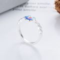 wholesale S925 Silver Yun Chao Xuan Fashion Minimalist Resin Enamel Peace Lock Ethnic Style Versatile Trendy Ring-0-0