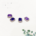 wholesale S925 gold-plated silver natural amethyst accessories handmade DIY semi-finished crystal jewelry bracelet necklace beads-0-1