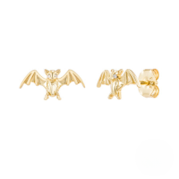 wholesale S925 Sterling Silver Creative Zircon Bat Earrings With Crystals,。-Gold 925 silver