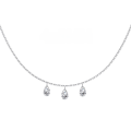 wholesale 925 Sterling Silver Cross-border Women's Waterdrop Mermaid Tear Sparkling Pendant Design Unique Ladies Collarbone Chain Wholesale-0-5