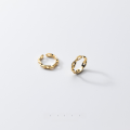 wholesale S925 Sterling Silver Summer Ear Cuff Without Piercing Double Layer Hollow Twist Chain Women's Ear Clip G9767-0-2