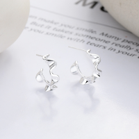 wholesale S925 Sterling Silver Irregular Wave Line Design Ear Studs, Personality Trend, Sweet and Cool Style, Design Sense Earrings for Women-387QR/approx. 3.1g 925 silver