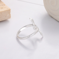 wholesale S925 Sterling Silver European and American Cross-Border Fashion Icy Snake Bold Exaggerated Design Versatile Open Adjustable Ring for Women-0-4