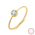 wholesale S925 Sterling Silver, 14K Gold Ring with Diamond, Douyin Internet Celebrity Same Style Bubble Ring for Women, Niche Design-0-0