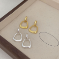 wholesale S925 Sterling Silver Minimalist Geometric Square Stud Earrings, Korean Design Summer Elegant High-end Earrings-0-1