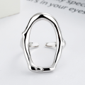 wholesale S925 Sterling Silver Irregular Fashion Exaggerated Hollow Wide Opening Ring European and American Style Street Photography Index Finger Ring for Women-0-3